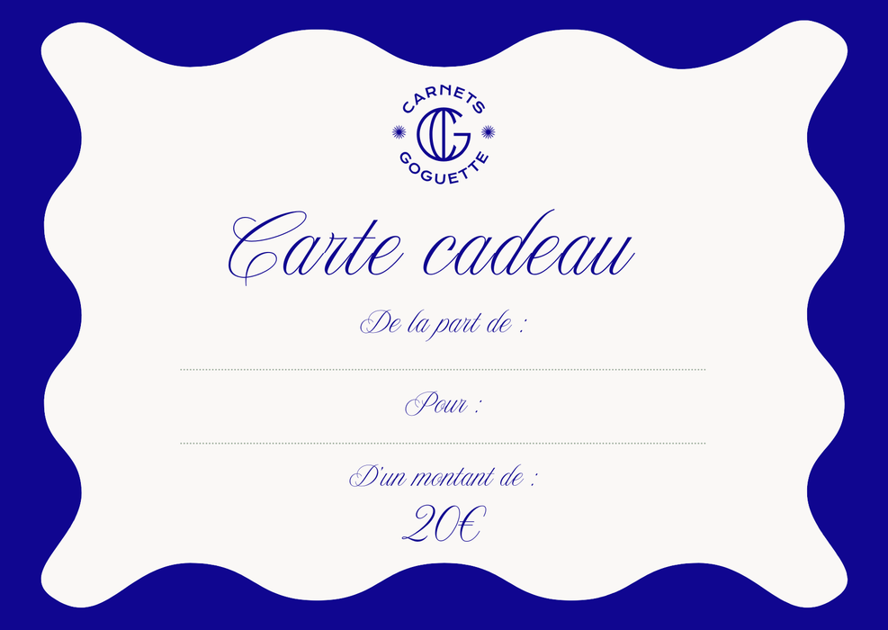 Carte Cadeau Carnets Goguette