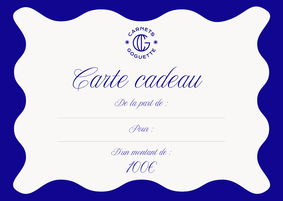 Carte Cadeau Carnets Goguette