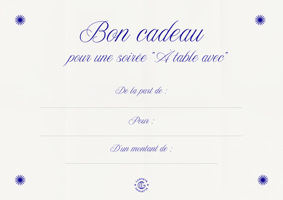 Bon cadeau - Soirée À table avec