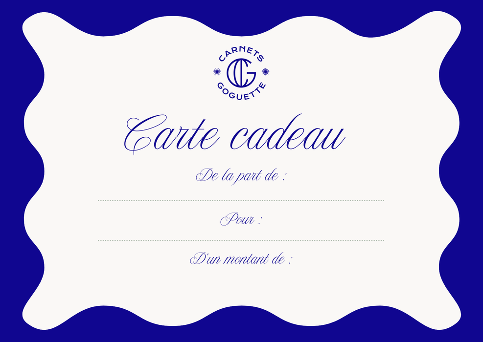 Carte Cadeau Carnets Goguette